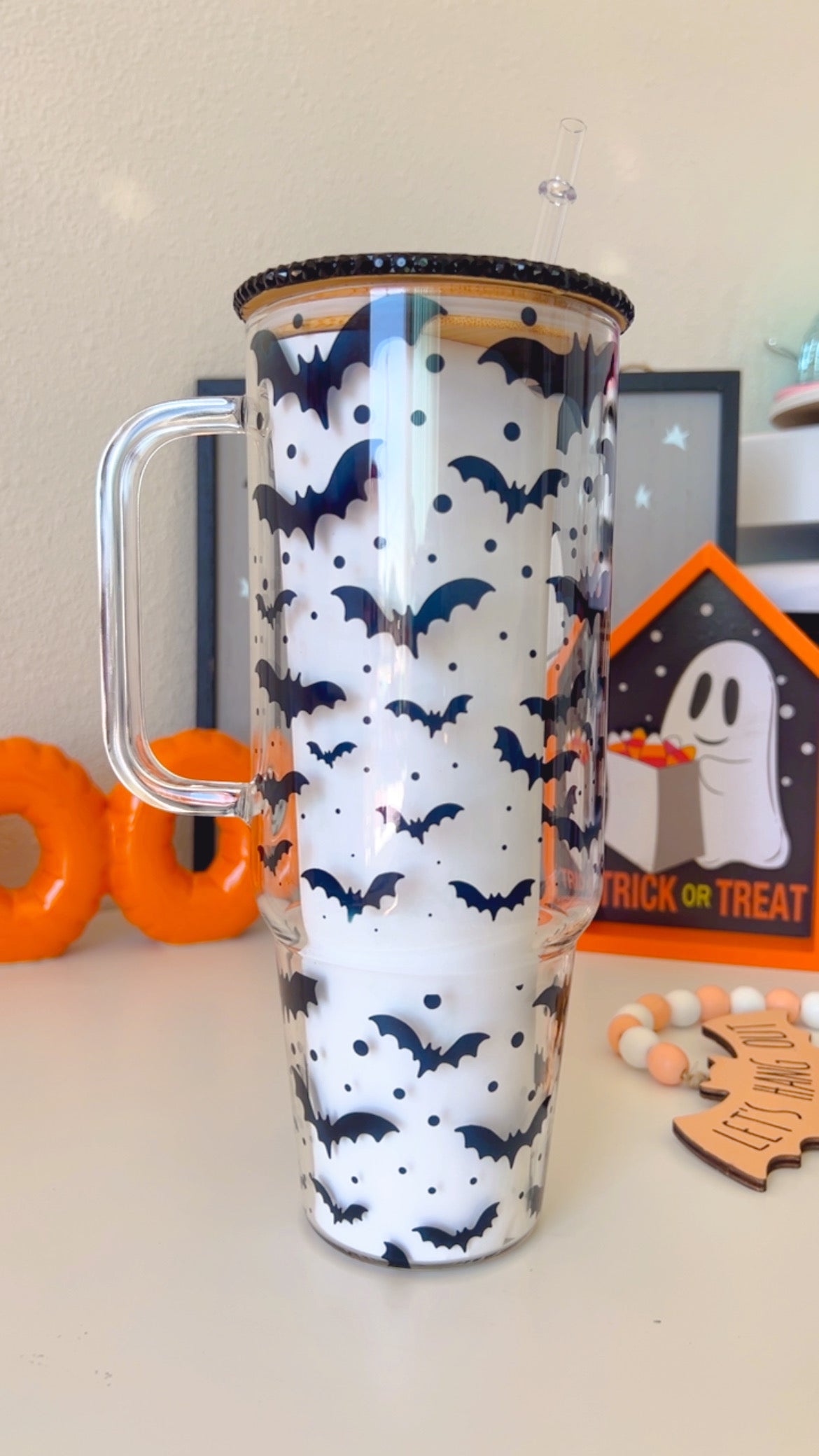 BATS 40oz GLASS TUMBLER