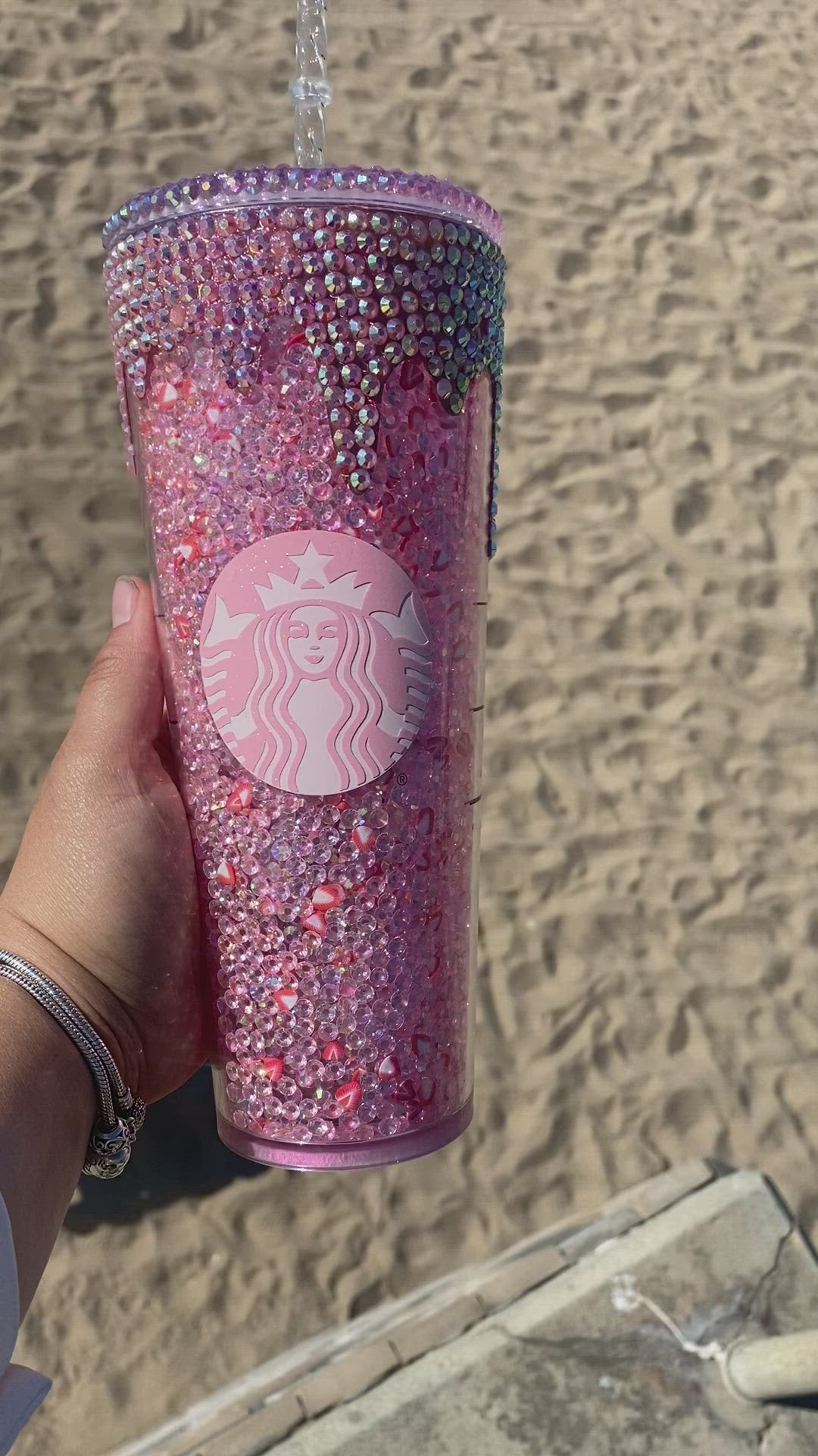 Dazzle Pink Drink inspired tumbler 24 onz pink drink Starbucks cup – Lolas  Chimuelos Designs
